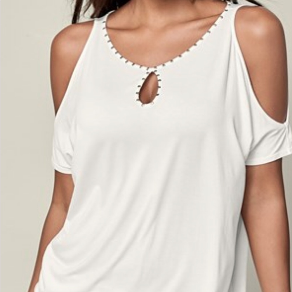Venus cold shoulder embellished top size M/L